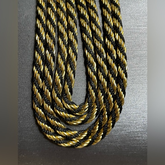 Trifari Jewelry Trifari Gold Black 32 Rope Chain 98s Vintage Poshmark